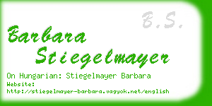 barbara stiegelmayer business card